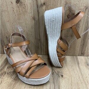 Torrid Women's Platform Wedge Sandals Espadrille Faux Leather  Springtime  11 WW